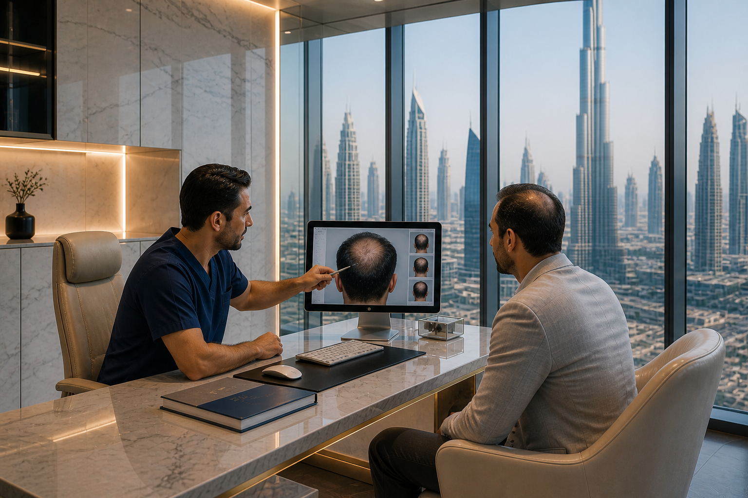 Luxury hair restoration clinic in Dubai