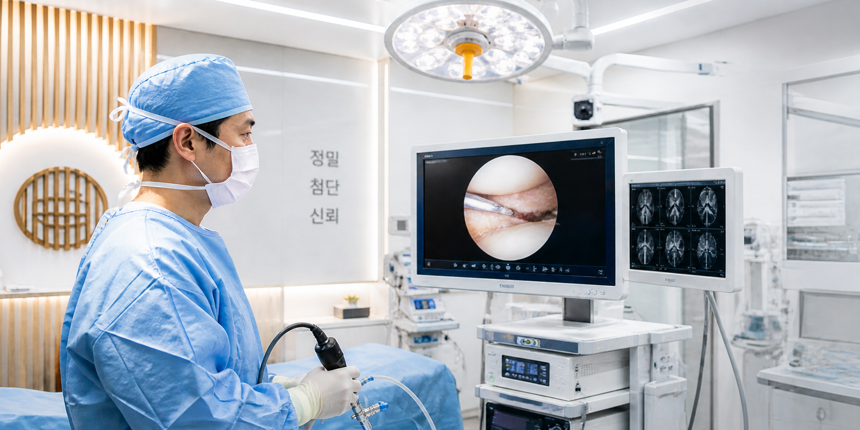 Modern orthopedic clinic in Seoul, South Korea — advanced, precision-focused