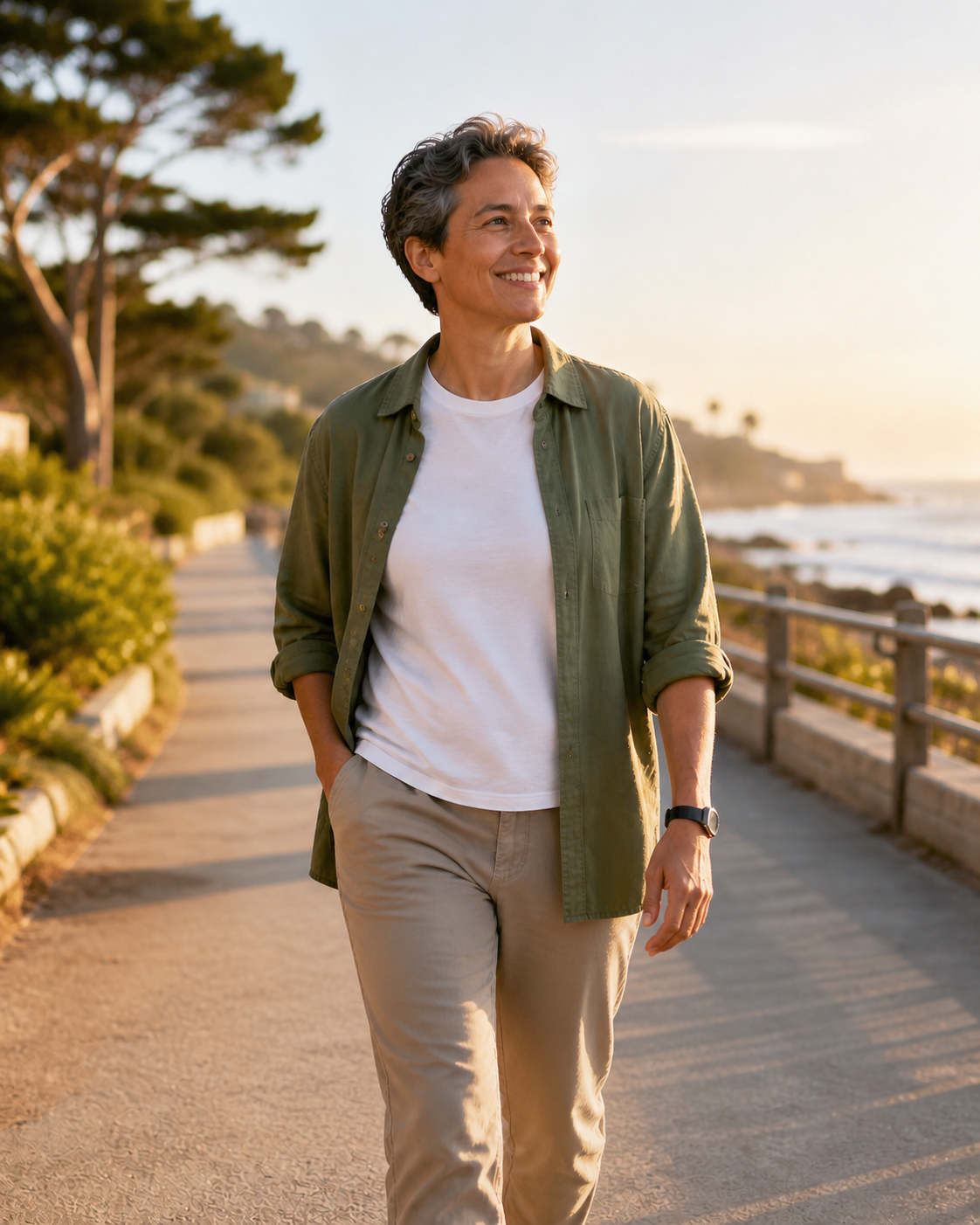 Person in their 40s looking energetic and confident outdoors — the feeling of renewed health and vitality